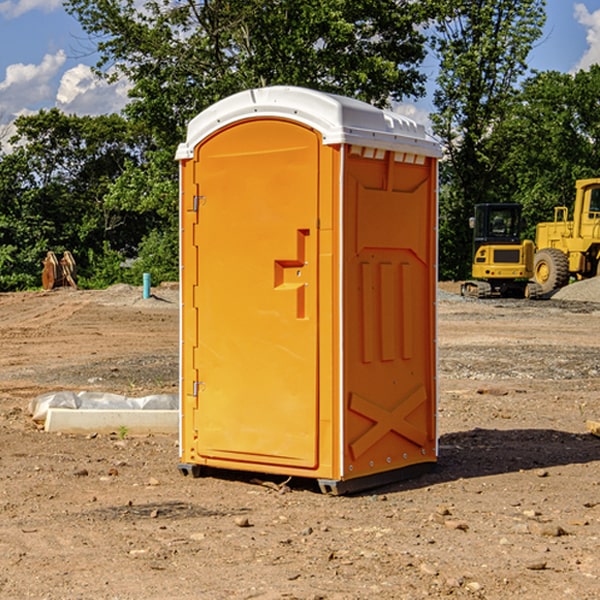 how often are the porta potties cleaned and serviced during a rental period in New Washington